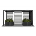 Wooden pergola side panel - Graphite (Klemp)