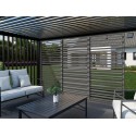 Pergola lamellenwand overkapping - Hout, Grafiet (Klemp)