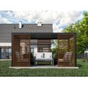 Wooden pergola side panel - Walnut (Klemp)