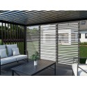 Pergola lamellenwand overkapping - Hout, Grafiet / Wit (Klemp)