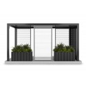 Wooden pergola side panel - Graphite / White (Klemp)