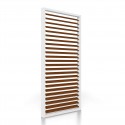 Wooden pergola side panel - White / Walnut (Klemp)