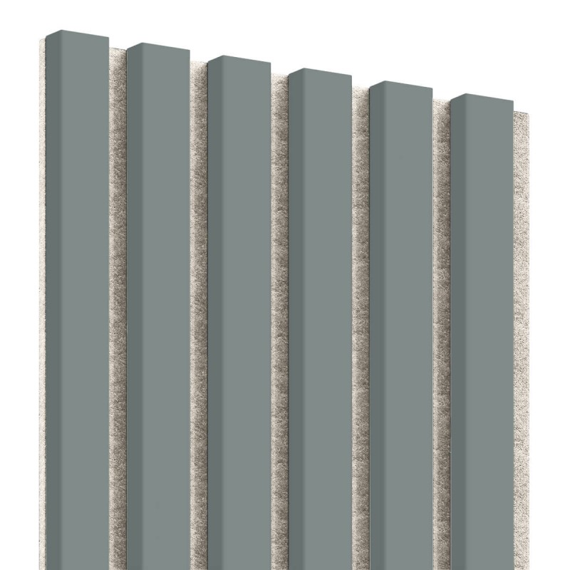 MDF laths on felt 275x30 cm Khaki (Klemp) - MDF slats on felt