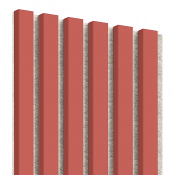 Listones MDF sobre fieltro 275x30 cm Coral (Klemp)