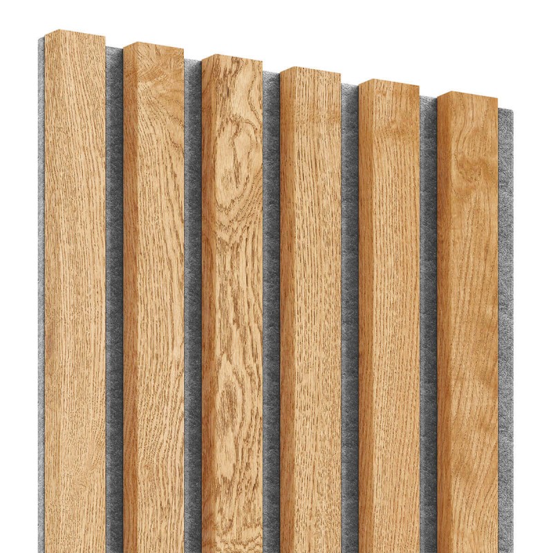 MDF laths on felt 275x30 cm Oak veneer (Klemp) - MDF slats on felt