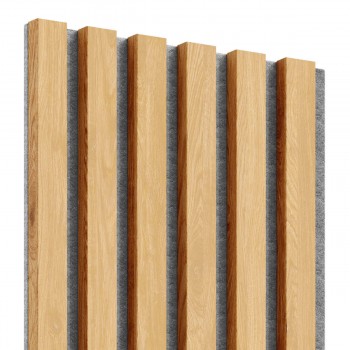 MDF laths on felt 275x30 cm Natural oak (Klemp)