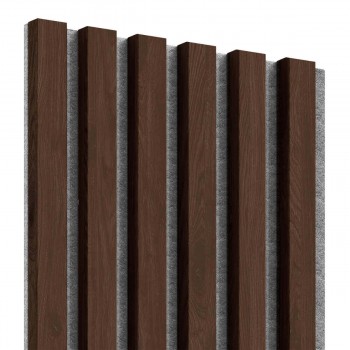 MDF laths on felt 275x30 cm Walnut (Klemp)