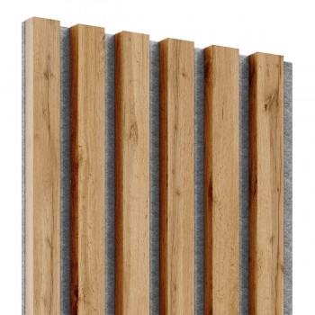 MDF laths on felt 275x30 cm Wotan oak (Klemp)