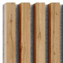 Listones MDF sobre fieltro 275x30 cm Roble Wotan (Klemp)