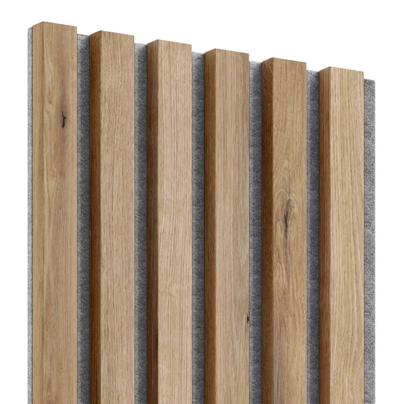 MDF laths on felt 275x30 cm Artisan oak (Klemp) - MDF slats on felt