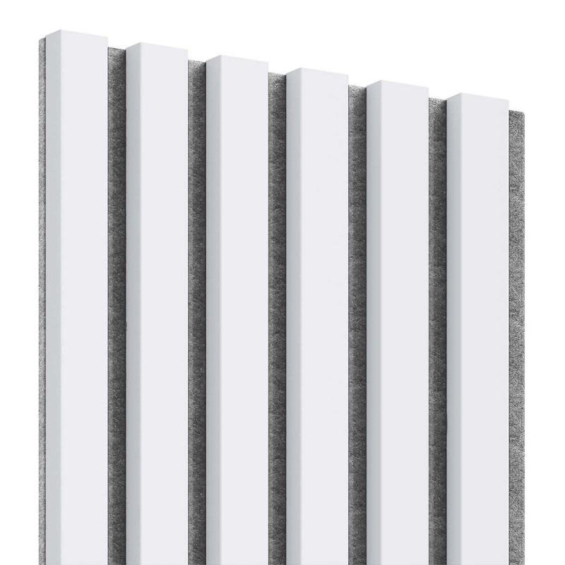 MDF laths on felt 275x30 cm White (Klemp) - MDF slats on felt