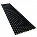 MDF laths on felt 275x30 cm Black (Klemp)