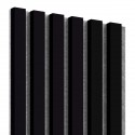 MDF laths on felt 275x30 cm Black (Klemp)