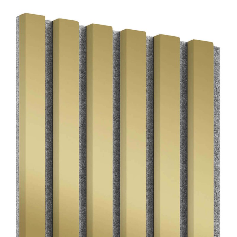 Lamellenleisten aus MDF auf Filz 275 x 30 cm Gold (Klemp) - MDF Lamellen auf Filz