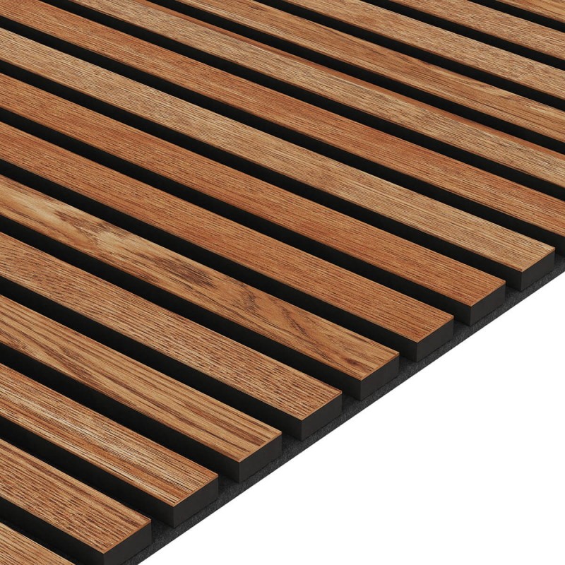 Akoestisch paneel naturel fineer - Sapelli - 60x240cm (Klemp) - Akoestische panelen