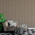 3D veneered acoustic panel - Bleached oak (Klemp)