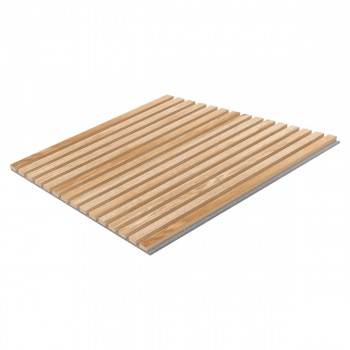 Panneau acoustique plaqué 3D - Chêne naturel/Gris (Klemp)