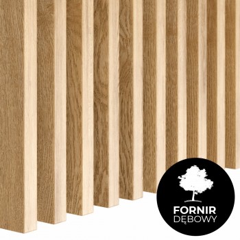 Lamele MDF Mini 16x30 - Fornir dębowy surowy - 31 sztuk - Typ U (Klemp)