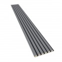 MDF laths on felt 275x30 cm Grey/Black (Klemp)