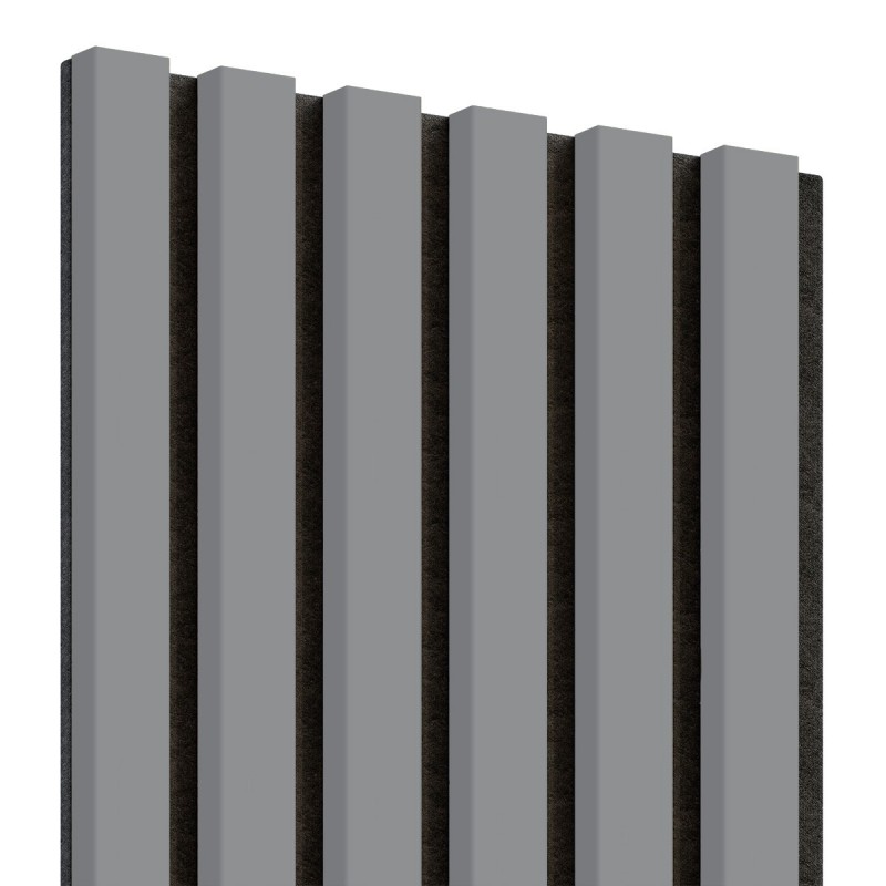 MDF laths on felt 275x30 cm Grey/Black (Klemp) - MDF slats on felt