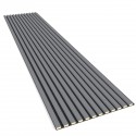 MDF laths on felt 275x30 cm Grey/Black (Klemp)