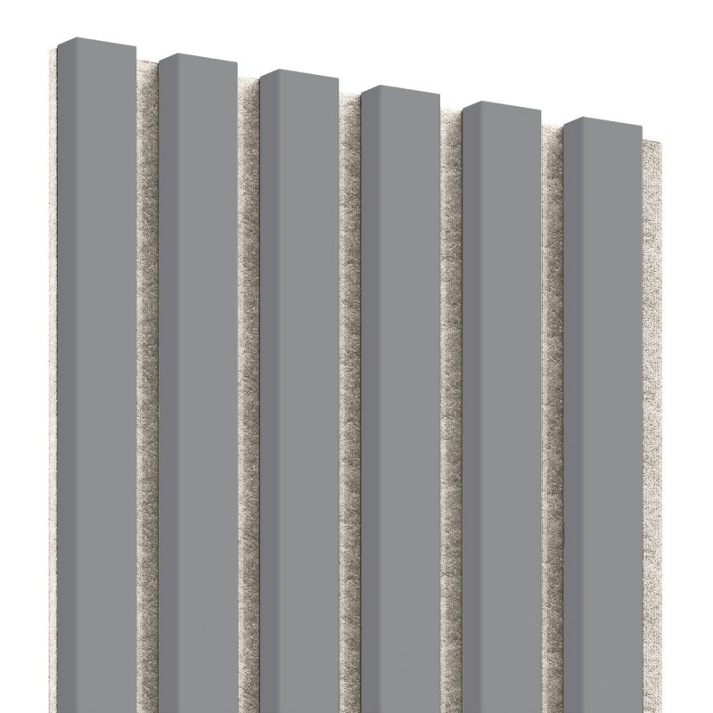 Lattes MDF sur feutre 275x30 cm Gris (Klemp) - Lattes MDF sur feutre