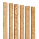 Laths on HDF board 30x270 cm Oak veneer raw - type C (Klemp)