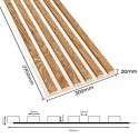 Laths on HDF board 30x270 cm Oak veneer raw - type C (Klemp)