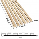 Laths on HDF board 30x275 cm Sonoma Oak/White (Klemp)