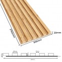 Laths on HDF board 30x275 cm Natural oak (Klemp)