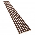 Laths on HDF board 30x275 cm Walnut/White (Klemp)