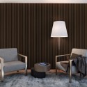 Laths on HDF board 30x275 cm Walnut/White (Klemp)