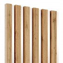 Laths on HDF board 30x275 cm Wotan oak/White (Klemp)