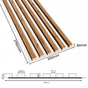 Laths on HDF board 30x275 cm Wotan oak/White (Klemp)