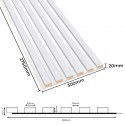 Laths on HDF board 30x275 cm White/White (Klemp)