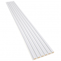 Laths on HDF board 30x275 cm White/White (Klemp)