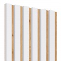 Laths on HDF board 30x275 cm White (Klemp)