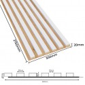 Laths on HDF board 30x275 cm White (Klemp)