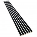 Laths on HDF board 30x275 cm Black/White (Klemp)