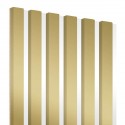 Laths on HDF board 30x275 cm Gold/White (Klemp)