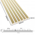 Laths on HDF board 30x275 cm Gold/White (Klemp)