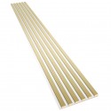 Laths on HDF board 30x275 cm Gold/White (Klemp)