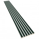 Laths on HDF board 30x275 cm Bottle Green/White (Klemp)