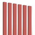 Laths on HDF board 30x275 cm Coral/White (Klemp)