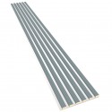 Laths on HDF board 30x275 cm Scandinavian Grey/White (Klemp)