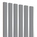 Laths on HDF board 30x275 cm Grey/White (Klemp)