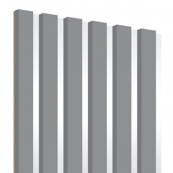 Lamas sobre tablero HDF 30x275 cm gris e/Blanca (Klemp)