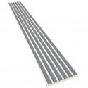 Laths on HDF board 30x275 cm Grey/White (Klemp)