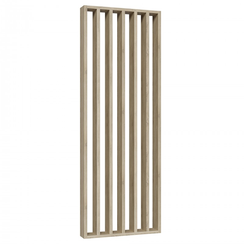 Free standing slat wall - Sonoma Oak - 22x70 (Klemp) - MDF slats Freestanding