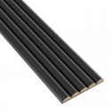 Reeded panels - Matt Black - 6 pieces (Klemp)